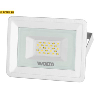 Светодиодный прожектор WOLTA WFL-20W/06W 20Вт 5700К IP65 Белый арт WFL-20W/06W - фото 12714