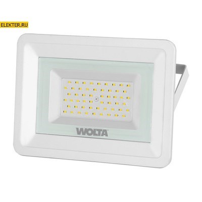 Светодиодный прожектор WOLTA WFL-50W/06W 50Вт 5700К IP65 Белый арт WFL-50W/06W - фото 12720