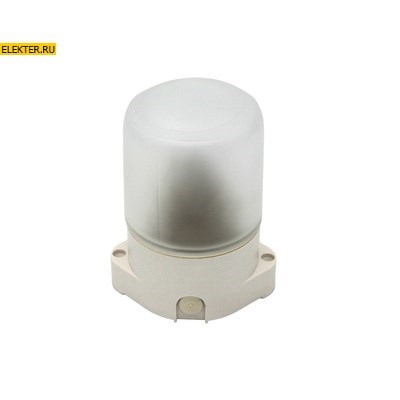 НББ 01-60-001 ЭРА Светильник для бани пластик/стекло прямой IP65 E27 max 60Вт 135x105x84 белый арт. Б0048030 - фото 13478
