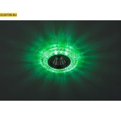 DK LD3 SL/WH+GR Светильник ЭРА декор cо светодиодной подсветкой( белый + зеленый) (3W), прозрачный арт. Б0019204 - фото 13840