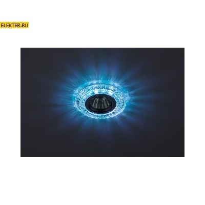 DK LD3 SL/WH+BL Светильник ЭРА декор cо светодиодной подсветкой( белый + голубой) (3W), прозрачный арт. Б0019203 - фото 14864