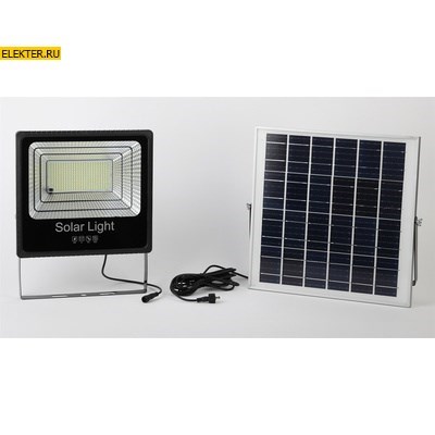 ЭРА Прожектор светодиодный уличный на солн бат  150W, 1500 lm, 5000K, с датч, движения, ПДУ, IP65 арт Б0049548 - фото 16037