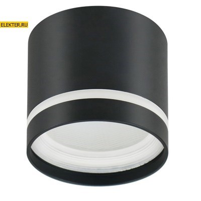 OL9 GX53 BK/WH Подсветка ЭРА Накладной под лампу Gx53, алюминий, цвет черный+белый арт Б0048542 - фото 17046