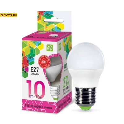 Лампа светодиодная LED-ШАР-standard 10Вт 230В Е27 6500К 900Лм ASD арт 4690612015491 - фото 18590