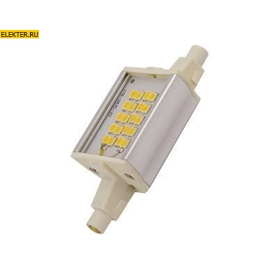 Лампа светодиодная Ecola Projector LED Lamp Premium 6W F78 220V R7s 6500K (алюм радиатор) 78x20x32мм арт J7PD60ELC - фото 18670