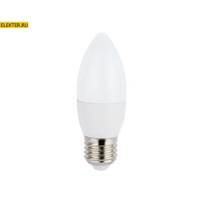 Лампа светодиодная Ecola candle LED Premium 7,0W 220V E27 4000K "Свеча" (композит) 103x37mm арт C7RV70ELC - фото 18696