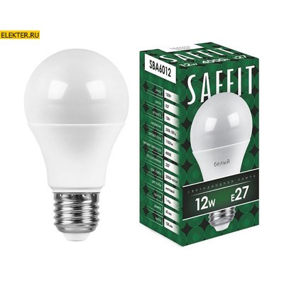 Лампа светодиодная Feron SAFFIT SBA6012 "Шар" E27 12W 4000K арт 55008 - фото 18745