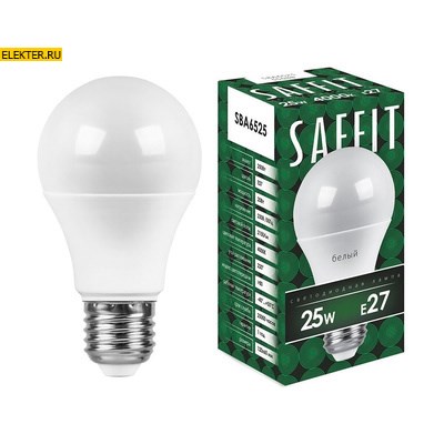 Лампа светодиодная Feron SAFFIT SBA6525 "Шар" E27 25W 4000K арт 55088 - фото 18787