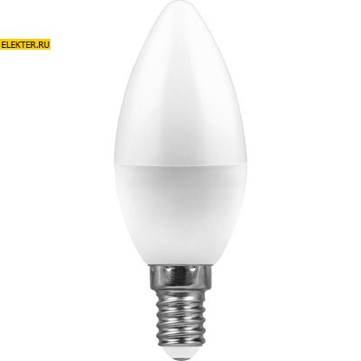 Лампа светодиодная Feron LB-97 "Свеча" E14 7W 4000K арт 25476 - фото 19026