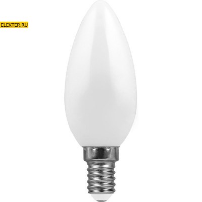 Лампа светодиодная Feron LB-66 "Свеча" E14 7W 2700K арт 25785 - фото 19153