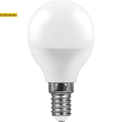 Лампа светодиодная Feron LB-550 "Шарик" E14 9W 2700K арт 25801 - фото 19167