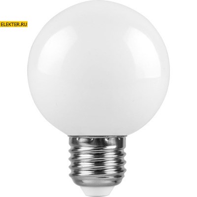 Лампа светодиодная Feron LB-371 "Шар" E27 3W 2700K матовый арт 25903 - фото 19234