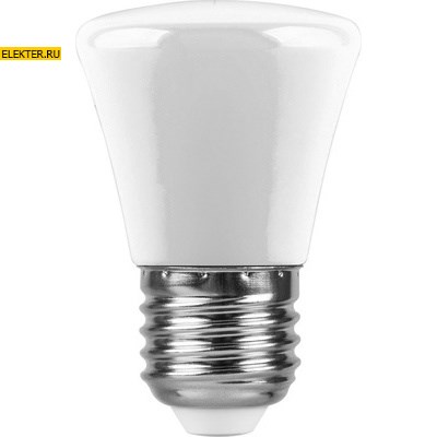 Лампа светодиодная Feron LB-372 "Колокольчик" матовый E27 1W 6400K арт 25910 - фото 19247