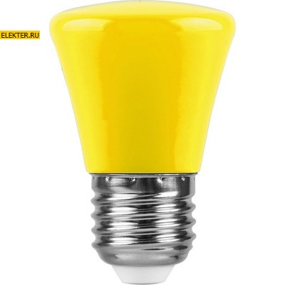 Лампа светодиодная Feron LB-372 "Колокольчик" E27 1W желтый арт 25935 - фото 19272