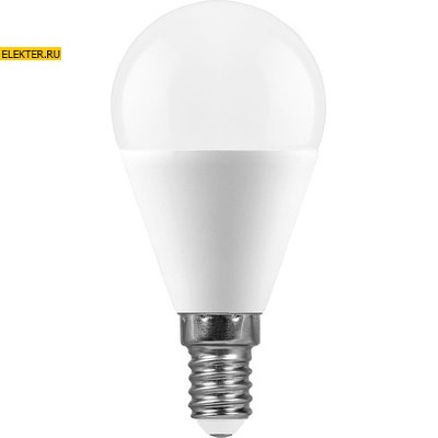 Лампа светодиодная Feron LB-750 "Шарик" E14 11W 2700K арт 25946 - фото 19287