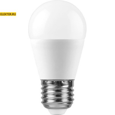 Лампа светодиодная Feron LB-750 "Шарик" E27 11W 6400K арт 25951 - фото 19295