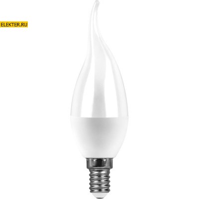 Лампа светодиодная Feron LB-97 "Свеча на ветру" E14 7W 6400K арт 38135 - фото 19471