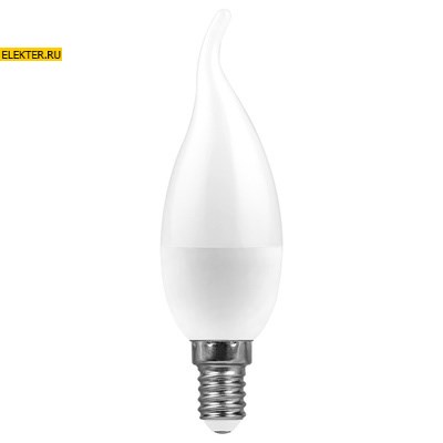 Лампа светодиодная Feron LB-570 "Свеча на ветру" E14 9W 6400K арт 38136 - фото 19472