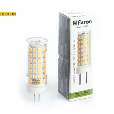 Лампа светодиодная Feron LB-434 G4 9W 4000K арт 38144 - фото 19481