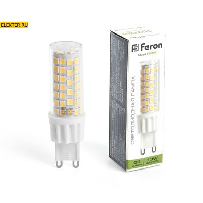 Лампа светодиодная Feron LB-436 G9 13W 4000K арт 38153 - фото 19502