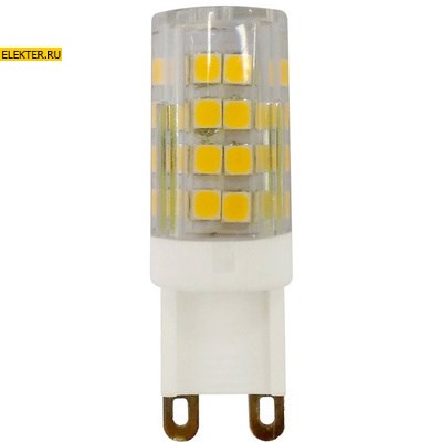 Лампа светодиодная LED JCD-5W-CER-840-G9 ЭРА "Капсула" 5Вт, нейтр, G9 арт Б0027864 - фото 20028