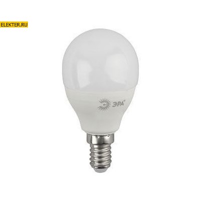 Лампа светодиодная ЭРА LED P45-10w-840-E14 ECO "Шар" арт Б0032969 - фото 20113