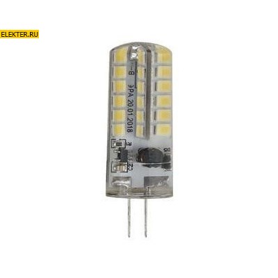 Лампа светодиодная LED JC-3,5W-12V-827-G4 ЭРА "Капсула" 3,5Вт, тепл, G4 арт Б0033195 - фото 20151
