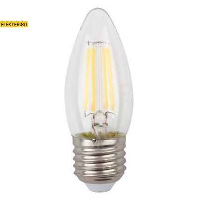 Лампа филаментная светодиодная ЭРА F-LED B35-5w-840-E27 "Свеча" арт Б0027934 - фото 20480