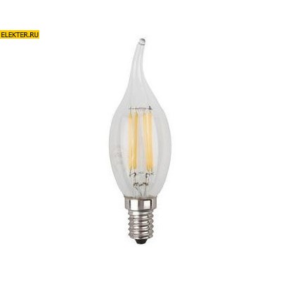 Лампа филаментная светодиодная ЭРА F-LED BXS-7w-840-E14 "Свеча на ветру" арт Б0027945 - фото 20501