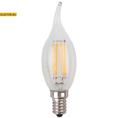 Лампа филаментная светодиодная ЭРА F-LED BXS-7w-827-E14 "Свеча на ветру" арт Б0027944 - фото 20518