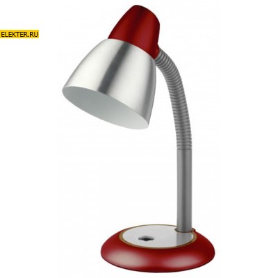 Настольный светильник ЭРА N-115-E27-40W-R Е27 с основанием красный арт C0044886 - фото 22224