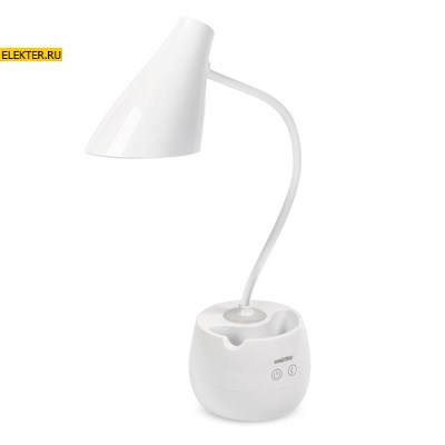 Светодиодный настольный светильник, 5 Вт, белый  (LED), Smartbuy арт SBL-DL-5-alu-w - фото 22675