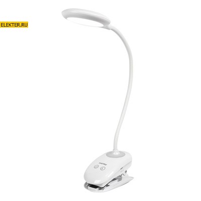 Светодиодный настольный светильник с прищепкой, 5 Вт, белый  (LED), Smartbuy арт SBL-DL-5-cl-w - фото 22747