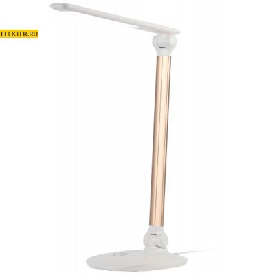 Настольный светильник ЭРА NLED-456-10W-W-G белый с золотом арт Б0028436 - фото 24346