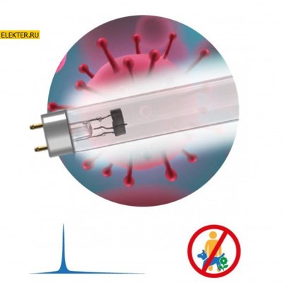 Бактерицидная ультрафиолетовая лампа ЭРА UV-С ДБ 30 Т8 G13 30Вт Т8 арт Б0048973 - фото 26529