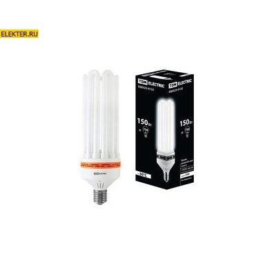 Лампа энергосберегающая КЛЛ-6U-150Вт-6500К–Е40 (105х355 мм) TDM арт SQ0323-0133 - фото 33935