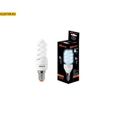 Лампа энергосберегающая КЛЛ-FSТ2-9Вт-4000К–Е14 (32х99 мм) TDM арт SQ0323-0056 - фото 35885