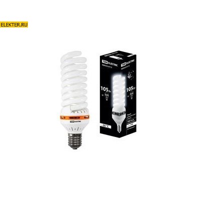 Лампа энергосберегающая КЛЛ-FS-105Вт-6500К–Е40 (85х280 мм) TDM арт SQ0323-0113 - фото 35936