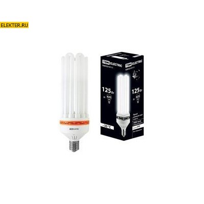Лампа энергосберегающая КЛЛ-6U-125Вт-6500К–Е40 (105х355 мм) TDM арт SQ0323-0111 - фото 36661