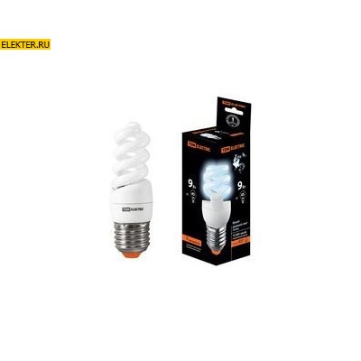 Лампа энергосберегающая КЛЛ-FSТ2-9Вт-4000К–Е27 (32х99 мм) TDM арт SQ0323-0065 - фото 36692