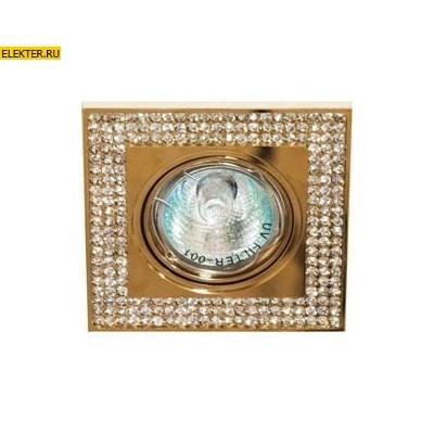 Светильник потолочный MR16 MAX50W 12V G5.3, прозрачный, золото , DL114-С арт 28413 - фото 6210