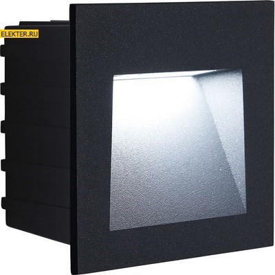 Светодиодный светильник Feron LN013 встраиваемый 3W 4000K IP65, квадрат, черный арт 41161 - фото 7760
