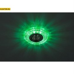 DK LD3 SL/WH+GR Светильник ЭРА декор cо светодиодной подсветкой( белый + зеленый) (3W), прозрачный арт. Б0019204