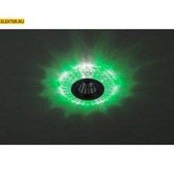 DK LD2 SL/GR Светильник ЭРА декор c зеленой светодиодной подсветкой (3W), прозрачный арт Б0019199