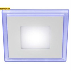 LED 4-6 BL ЭРА Светильник светодиодный квадратный c cиней подсветкой 6Вт 220V 4000K арт Б0017495