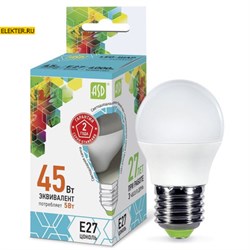 Лампа светодиодная LED-ШАР-standard 5Вт 160-260В Е27 4000К 450Лм ASD арт. 4690612002187