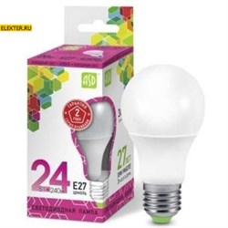 Лампа светодиодная LED-A60-standard 24Вт 230В Е27 6500К 2160Лм "Груша" ASD арт 4690612014289