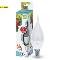 Лампа светодиодная LED-"Свеча на ветру"-standard 5Вт 160-260В Е14 4000К 450Лм ASD арт 4690612004525