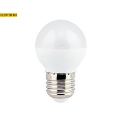 Лампа светодиодная Ecola globe LED 7,0W G45 220V E27 6500K "Шар" (композит) 75x45mm арт K7GD70ELC