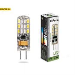 Лампа светодиодная Feron LB-420 G4 2W 4000K арт 25448